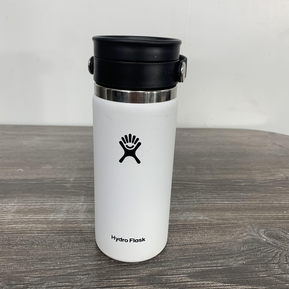 Hydro Flask 16 Oz White Stainless Steel Insulated Travel Mug Bottle FJ160022